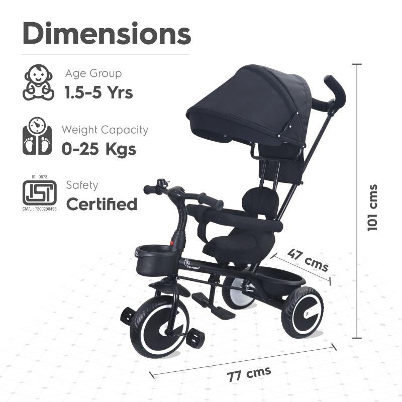 Tiny Toes T30 Ace Tricycle For Kids With Adjustable Parental Control