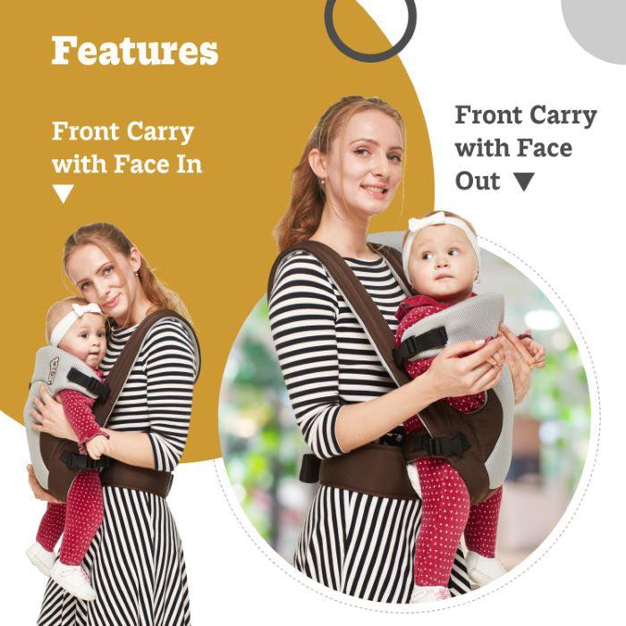 New Cuddle Snuggle Baby Carrier (Brown Grey) Kangaroo Bag For Mom - R ...