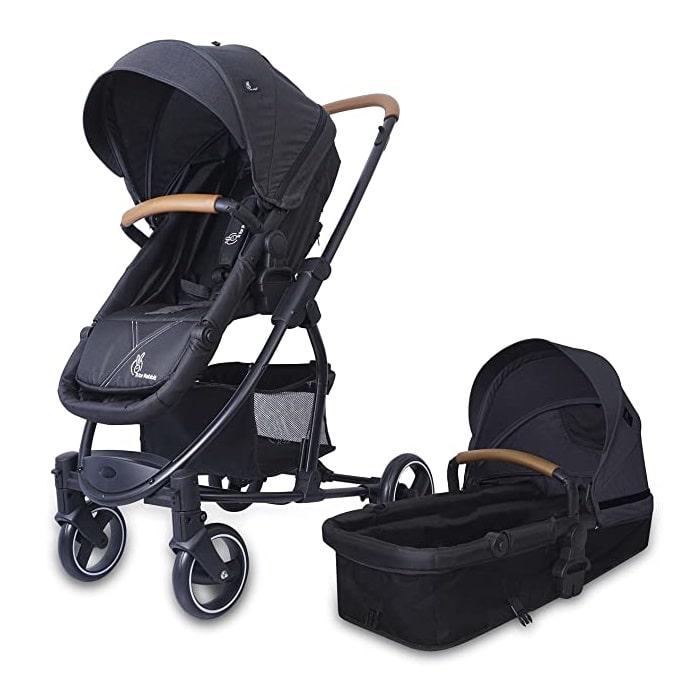 Paradise 2 In 1 Baby Stroller Cum Carry Cot, One Button Push Quick Fold, 3  Position Recline System