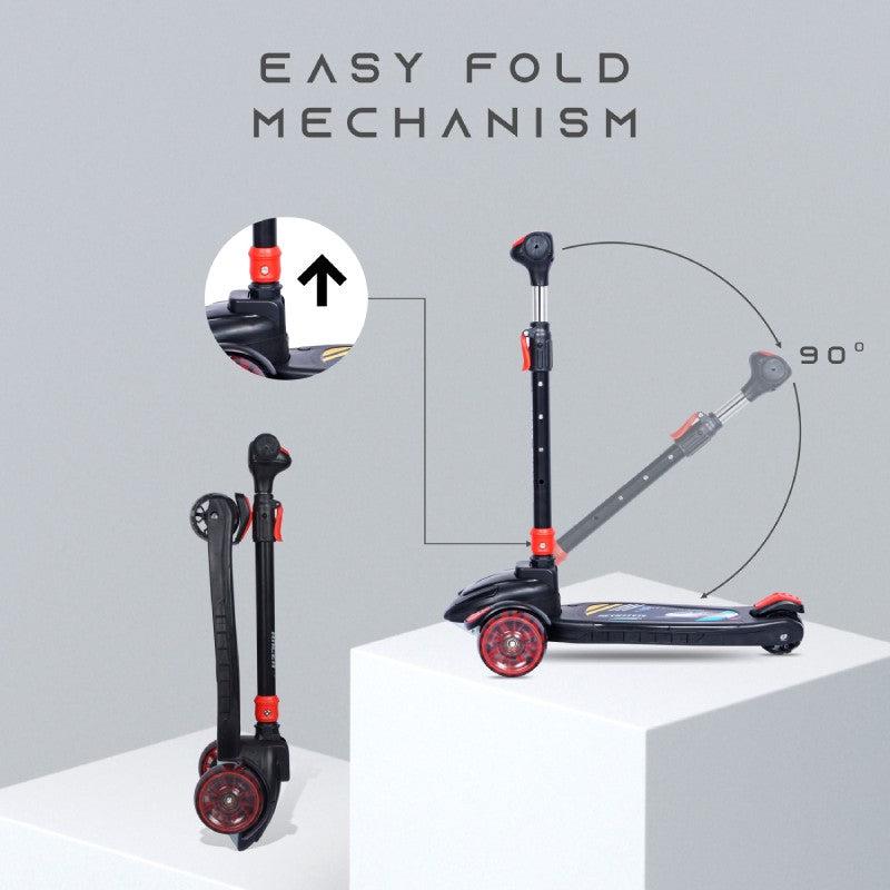 Road Runner Racer Scooter - PU LED Wheels, 4 Level Height Adjustment,