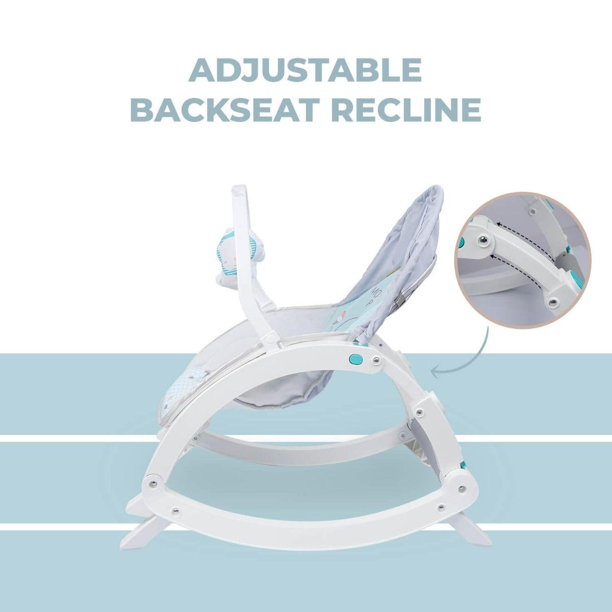 3 In 1 Baby Rocker (Green Grey) With Music And Vibration For Newborn ...
